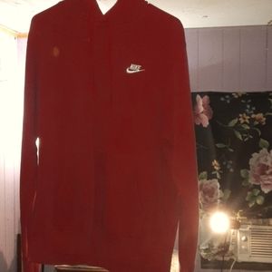 Nike hoodie red extra large men's